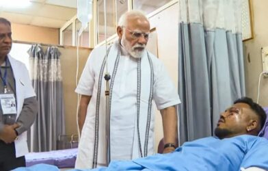 modi with one survivor