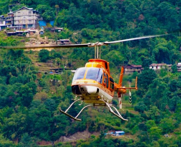 helicapter service before puja