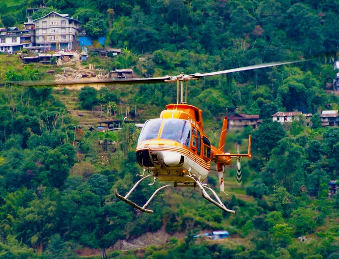 helicapter service before puja