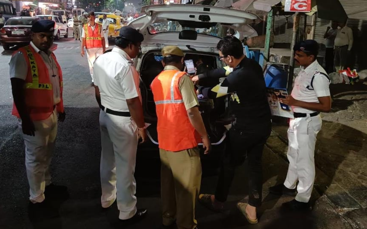 kolkata alert naka checking