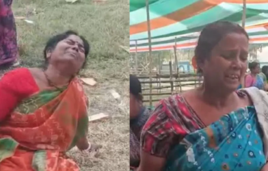 woman crying mamata rally