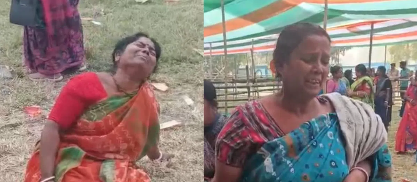 woman crying mamata rally