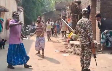 birbhum central force and tmc clash