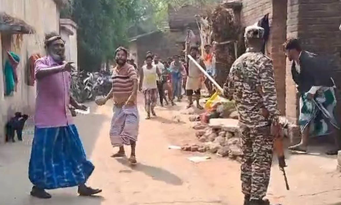 birbhum central force and tmc clash