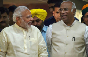 mallikarjun Kharge and PM Modi