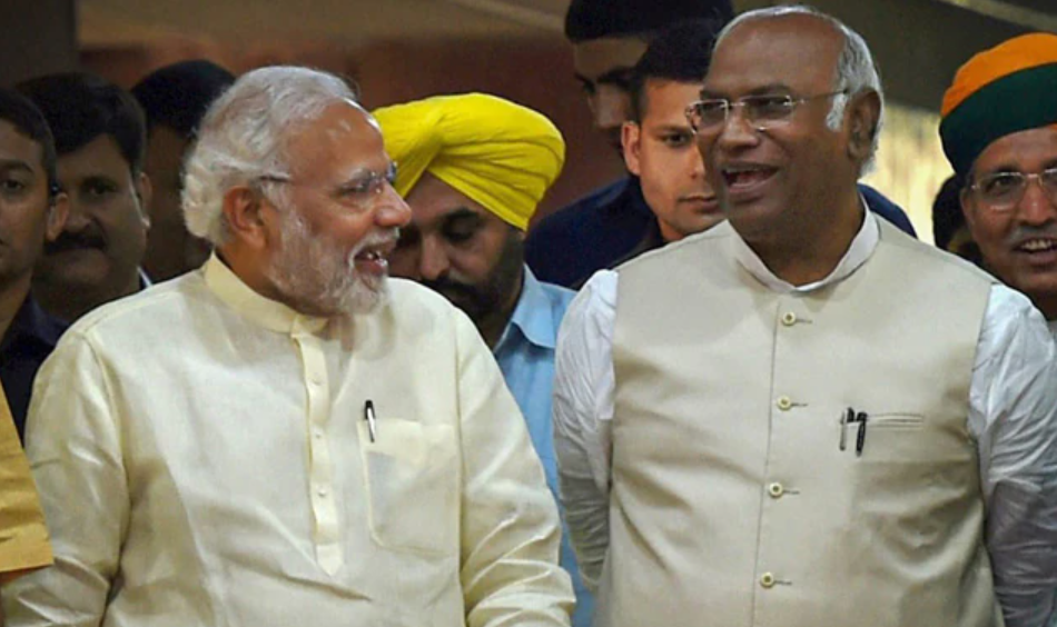 mallikarjun Kharge and PM Modi
