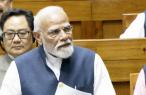 modi in parliament e