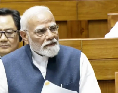 modi in parliament e