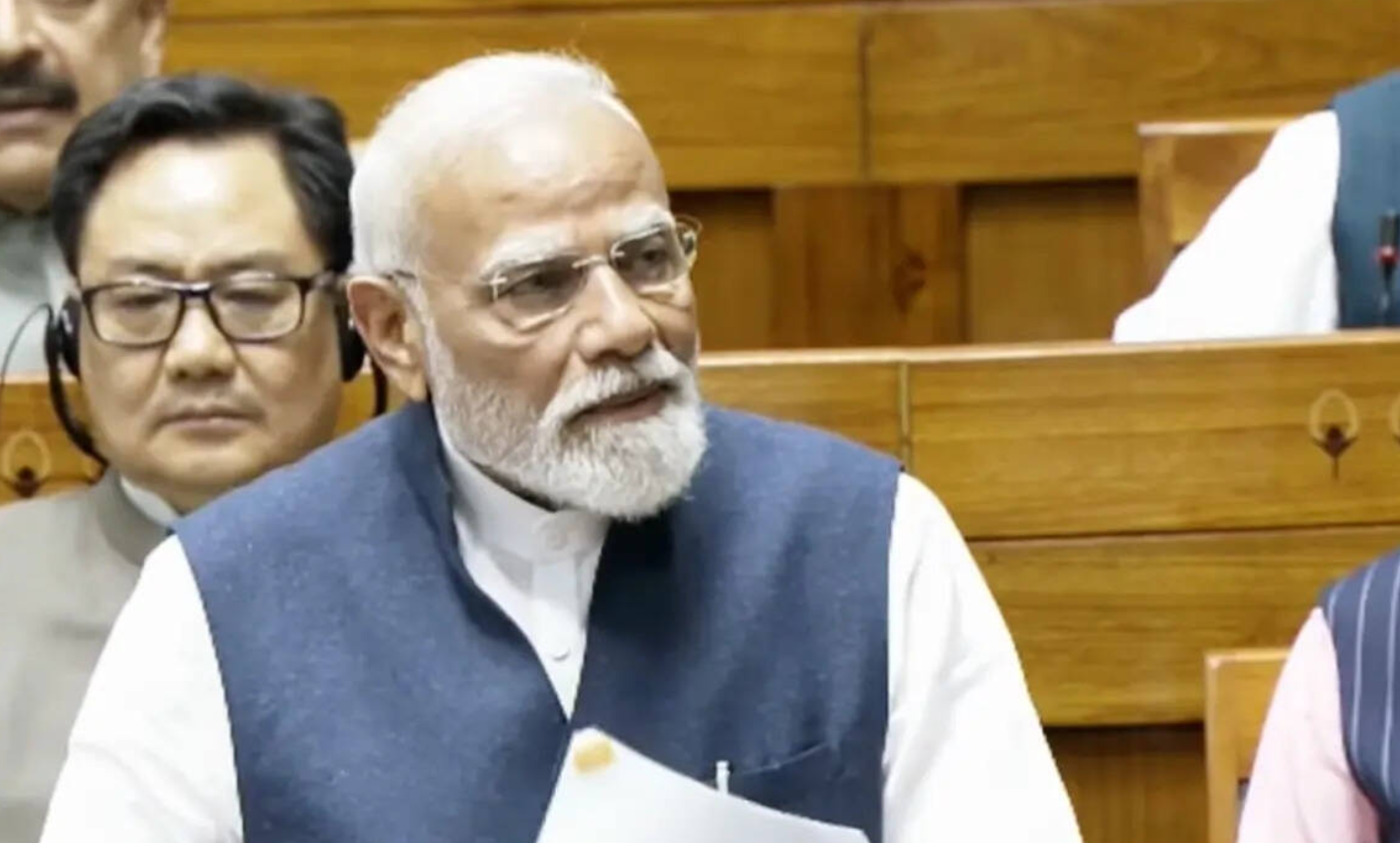 modi in parliament e