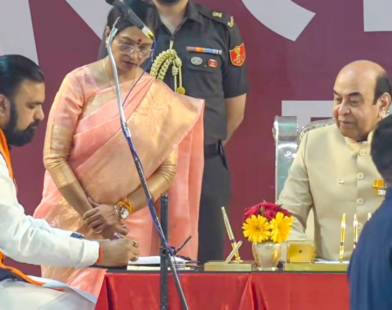 samrat choudhury taking oath