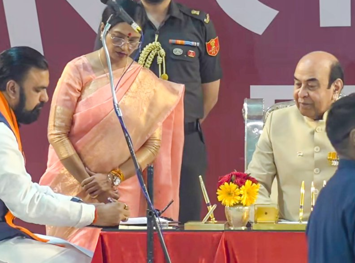 samrat choudhury taking oath