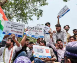 neet paper leak protest
