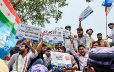 neet paper leak protest