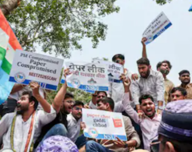 neet paper leak protest