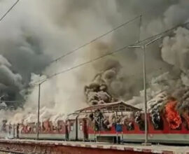 caa protest train fire