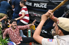 cjp protest lathi charge
